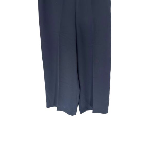 Talbots Dress Pants Black Cropped Wide Leg Office Work Career Business Size 12 - Picture 6 of 12